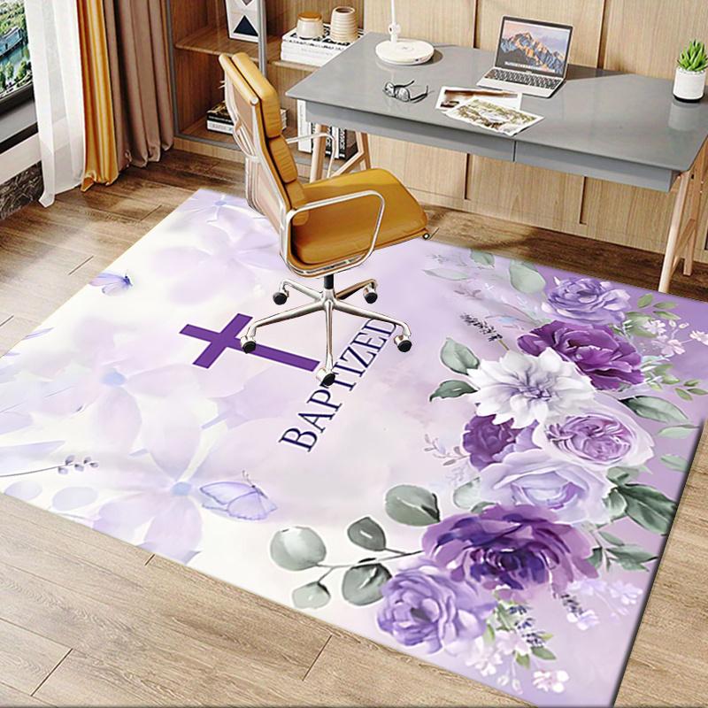 Baptized Chair Mat: Office Carpet, Oversized Rug for Home Decor, Sofa Mat, Desk Pad Gift Suitable for Bedroom, Living Room, Various Rooms