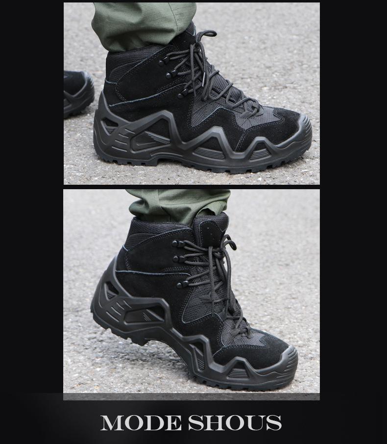 Bottes d'extérieur imperméables de combat et tactiques pour hommes pour la randonnée, le cyclisme, la pêche et l'alpinisme.