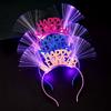Pack Of 10 Light Up New Year Headbands Photographic Headwear LED Glow Hair Bands Festival Hair Accessory for Kids