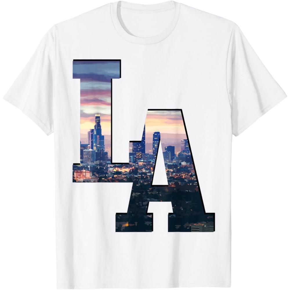 Los Angeles Skyline graphic LA T-shirt XL