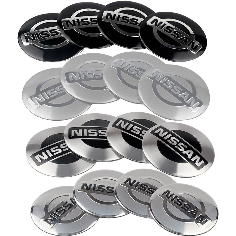 4Pcs 56 60MM Car Emblem Wheel Hub Caps Stickers Hubcap Badge Decals For Nissan Nismo X-trail Almera Tiida Patrol Teana J32 GTR