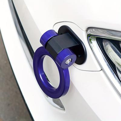 Tendencia de Modificación de Coche Gancho de Remolque Decorativo Universal Circular Adhesivo ABS Gancho de Remolque No Destructivo Anillo de Remolque de Plástico Ajustable