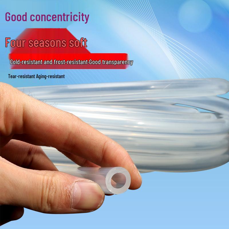 Geruchloses Silikonschlauch in Lebensmittelqualität: Transparenter, Hoch- und Tieftemperaturbeständiger, Weicher Gummischlauch (4/6/8/10/12 mm)