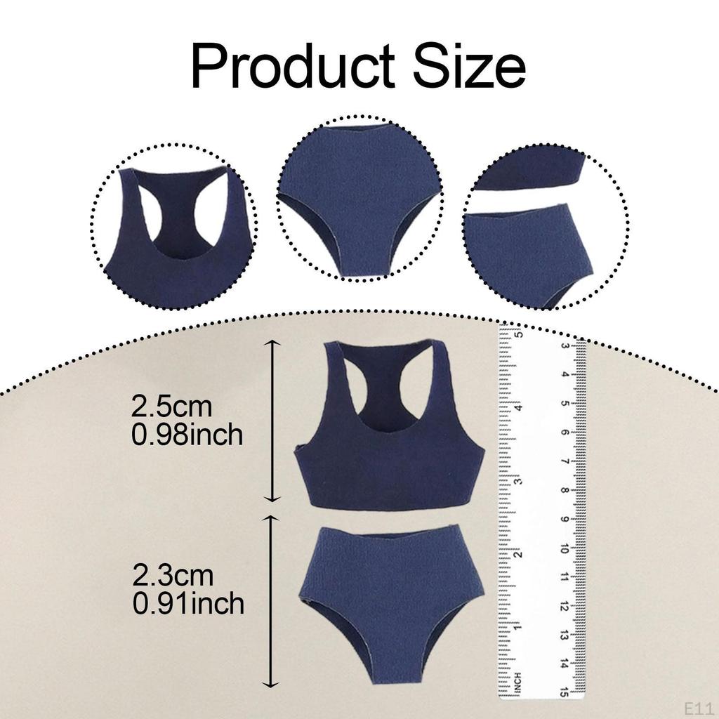1/12 Miniature Clothing Ensemble with Sports Top and Shorts for Female Dolls