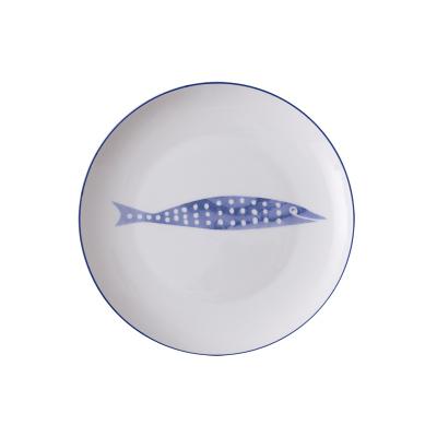 8 Inch Ceramic Dinner Plate White Round Bone China Plate Fruit Dessert Pasta Steak Plate Home Restaurant Porcelain Tableware
