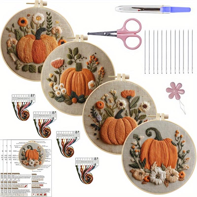 1 buc Kit Materiale Pânză Handmade Broderie DIY Dovleac de Halloween, Potrivit pentru Practica Începătorilor în Broderie