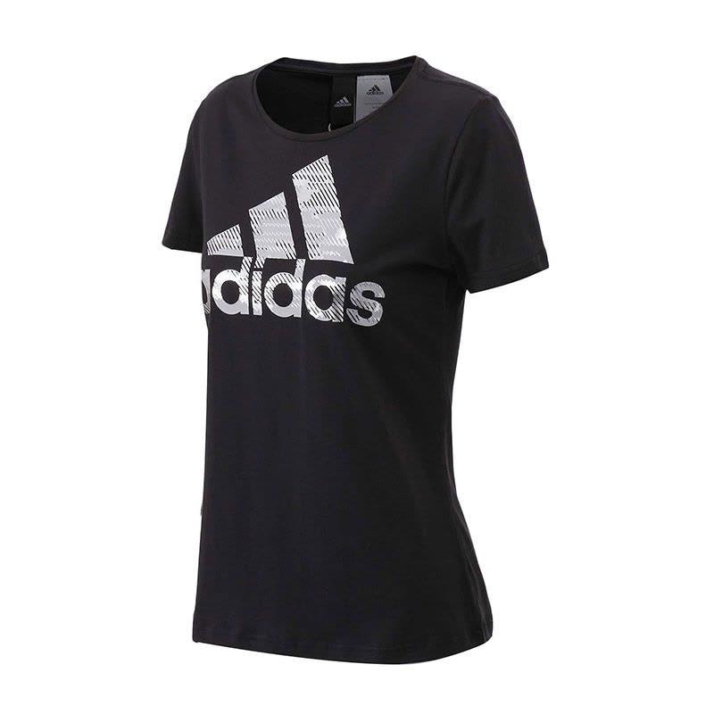 Adidas Training Round-Neck Short-Sleeve T-Shirt Women Tops Black CD1952