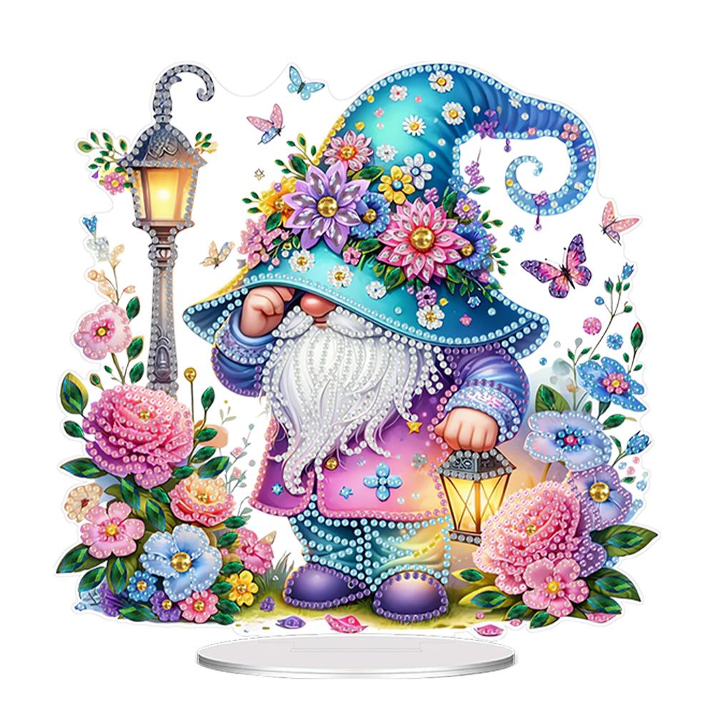 Acrylic 2D Flat DIY Table Top Diamond Painting Ornament Kits Diamond Painting Desktop Ornaments Kit Bedroom Table Decoration