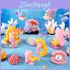 Charming Resin Coral Mermaid Figurine Adorable Aquarium Decor Miniature Ornament