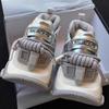 OMG! Full of Futuristic Sense~ 2025 Platform Casual Sneakers Silver Dad Shoes~ Unique Sole Design
