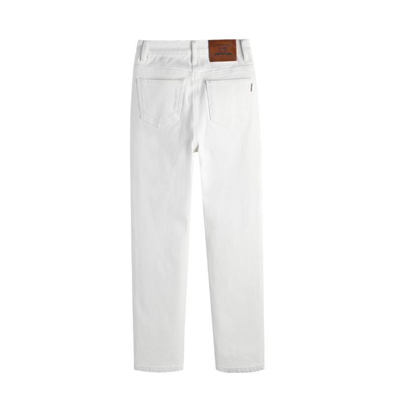 

Women s Cowhide Stretch Slim Fit Jeans - Velvet-Lined, Straight-Leg, Cigarette Style, 9/10 Length, for Autumn & Winter XXL