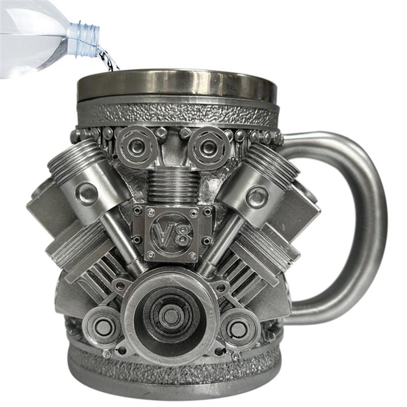 Stainless Steel Coffee Mug Engine Stainless Steel Mug Car Engine Coffee Mug V8-B61B