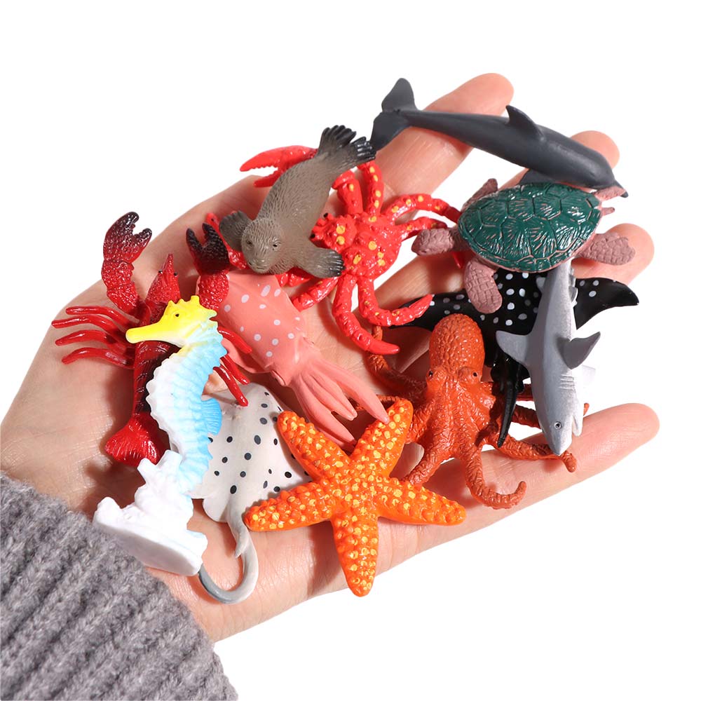 12pcs Starfish Ocean Animals Ornaments Simulated Fish Tank Decorations  Children Toys