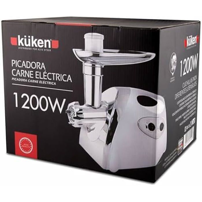 Meat Grinder - KUKEN ALFA 19800 - Electric - 1200 W - White Color
