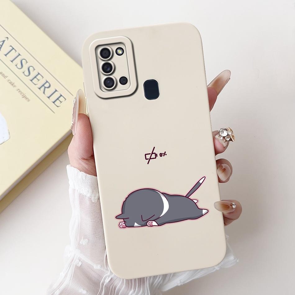 For Samsung Galaxy A21s Cute Panda Rabbit Cartoon Soft Silicone Case For Samsung A21S SM-A217F Camera Protective Phone Cases