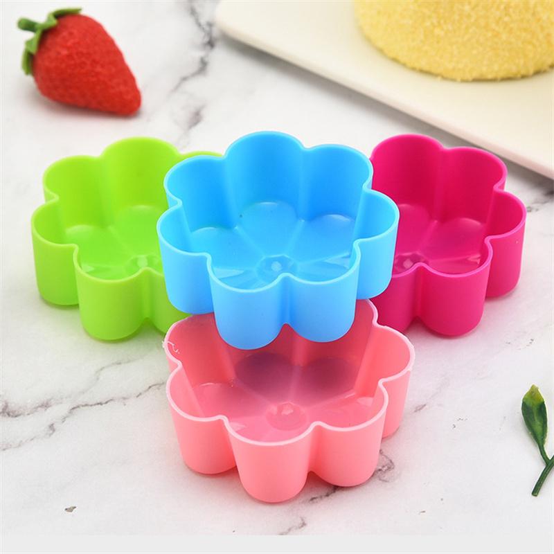 Reusable Silicone Cupcake Liners Nonstick Baking Cups Easy Clean Flower Muffin Molds for Pastry