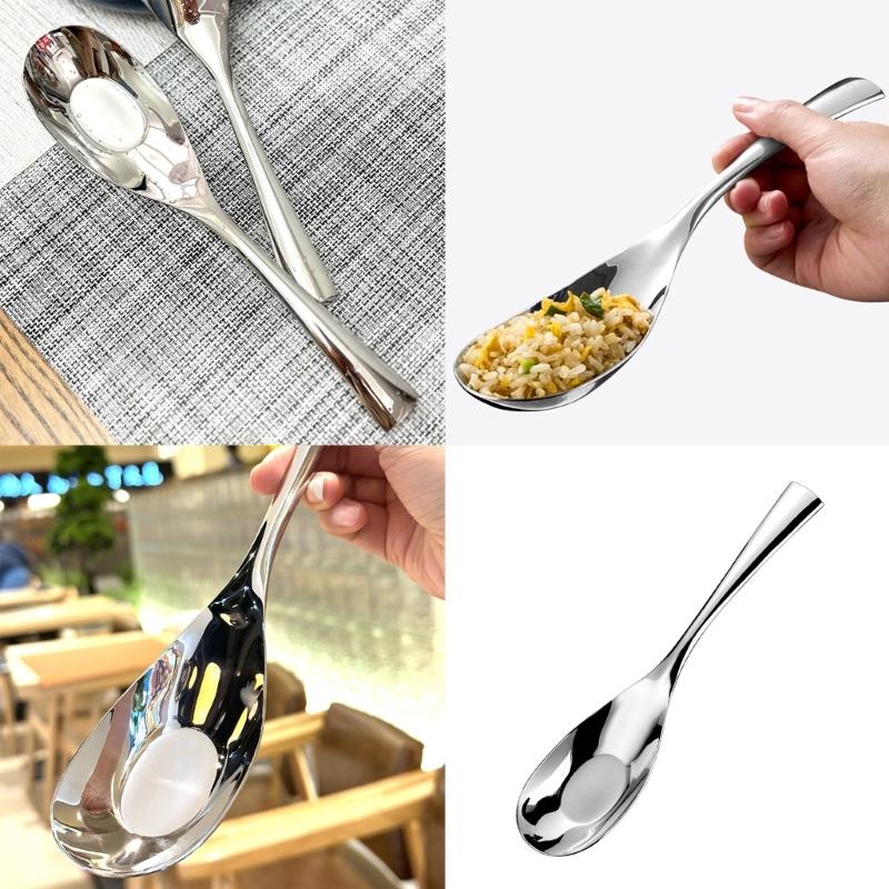 Elegant Mirror Polished Serving Spoon Practical 316L Stainless Steel Serving Spoon Perfect Thick Flatware for Dining