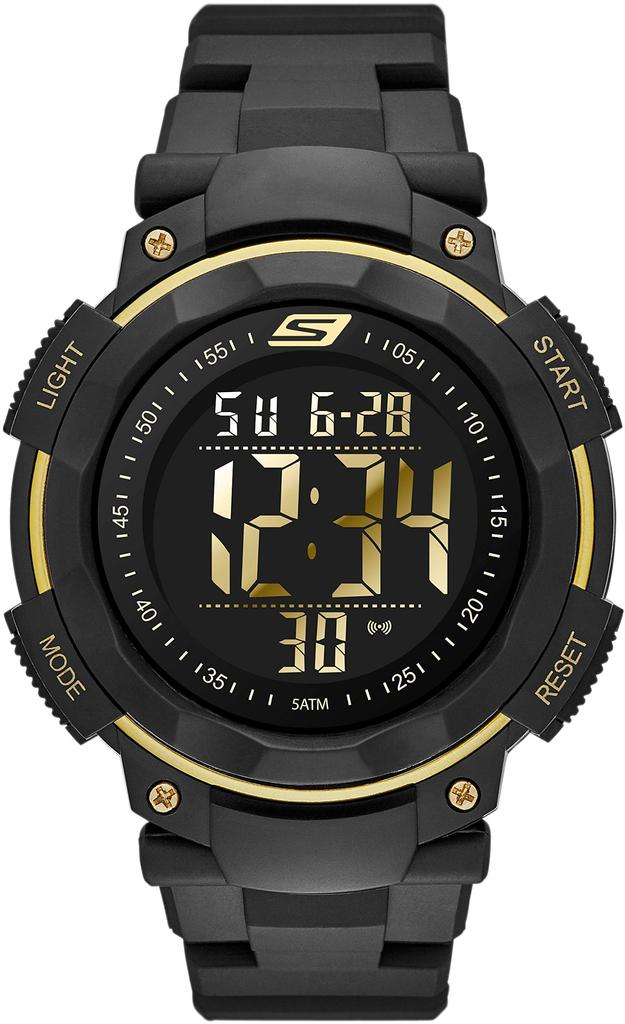 Skechers RUHLAND SR1019 Officially Black Men's Watch, Imported,