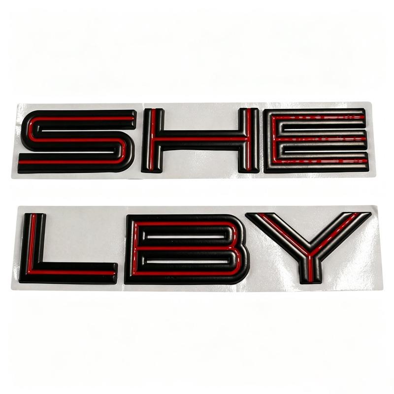 Suitable for SHELBY English nose cover car logo GT modification personalized 3D three-dimensional car sticker