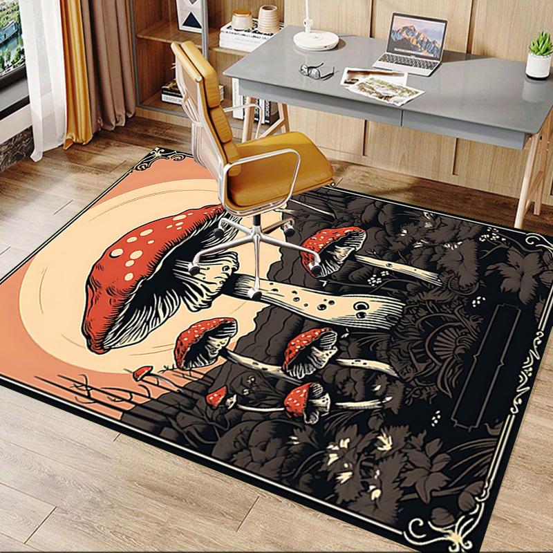 1PC Mushroom Forest Carpet Office Rug Mat Home Decor Area Carpet Festival Gift Office desk chair carpet Longlasting Material