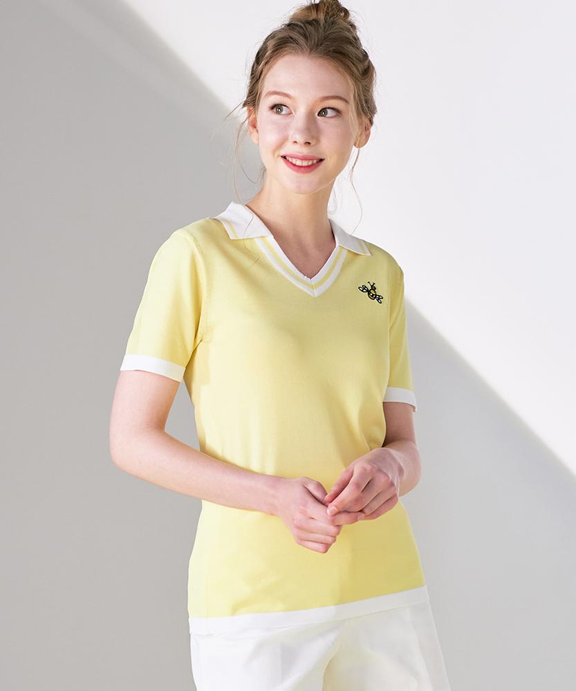 Marinade Golf V-Neck Collared Short Sleeve Knit - 3 Colors
