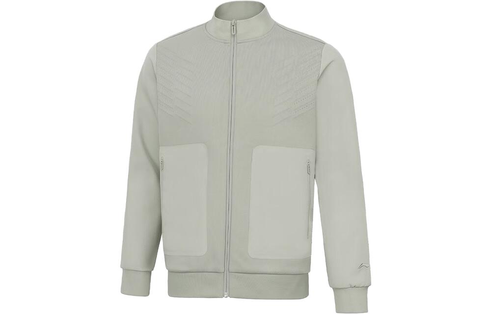 Li Ning Training Series Jackets Men s Camel Gray Stand Collar Moderate Other AJDT701-2 M