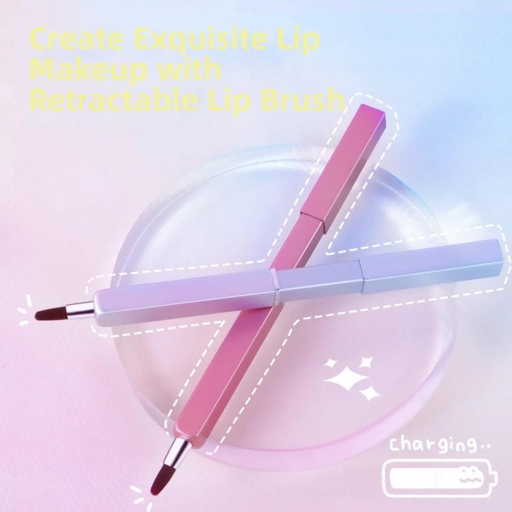 Telescopic Lip Gloss Brush Lip Liner Lipstick Brush Beauty Tools Retractable Lip Brush  Dustproof