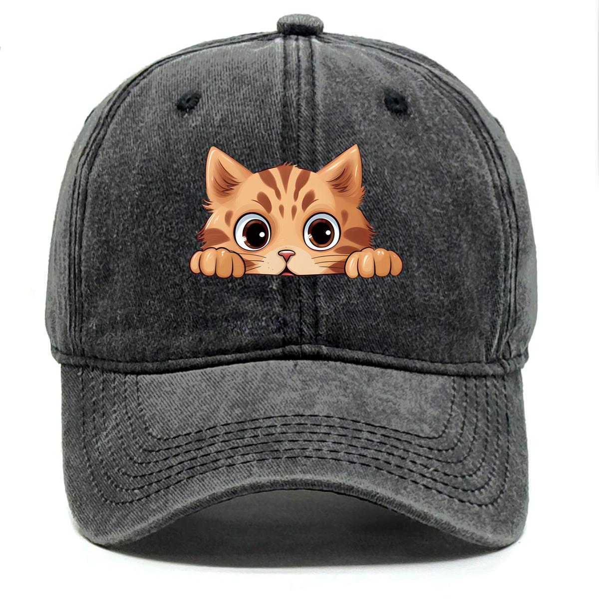 

Cute Cat Print Snapback Sun Hat Cat Avatar Woman s Cap Cozy Adjustable Strap Baseball Hat Perfect For Outdoor Accessory