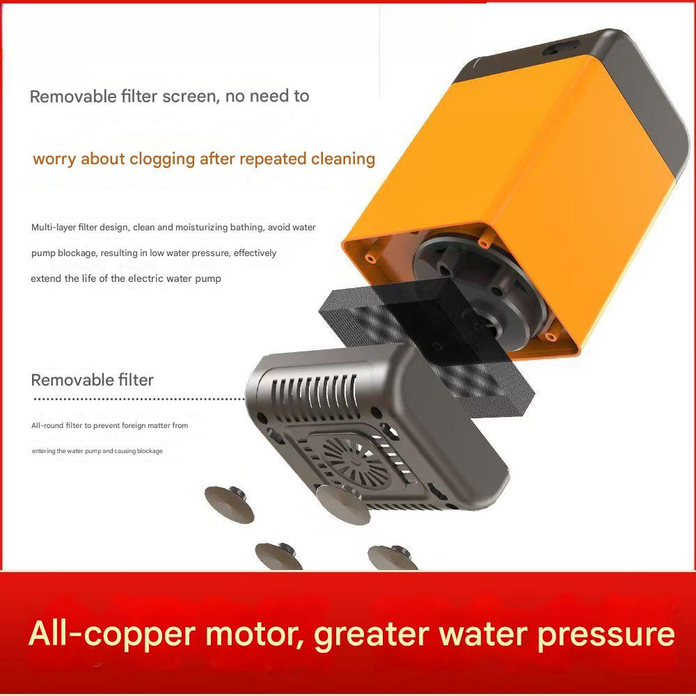 Outdoor Camping Portable Electric Shower Pump USB Rechargeable 3 Water Output Mode IPX7 Waterproof Shower Equipment