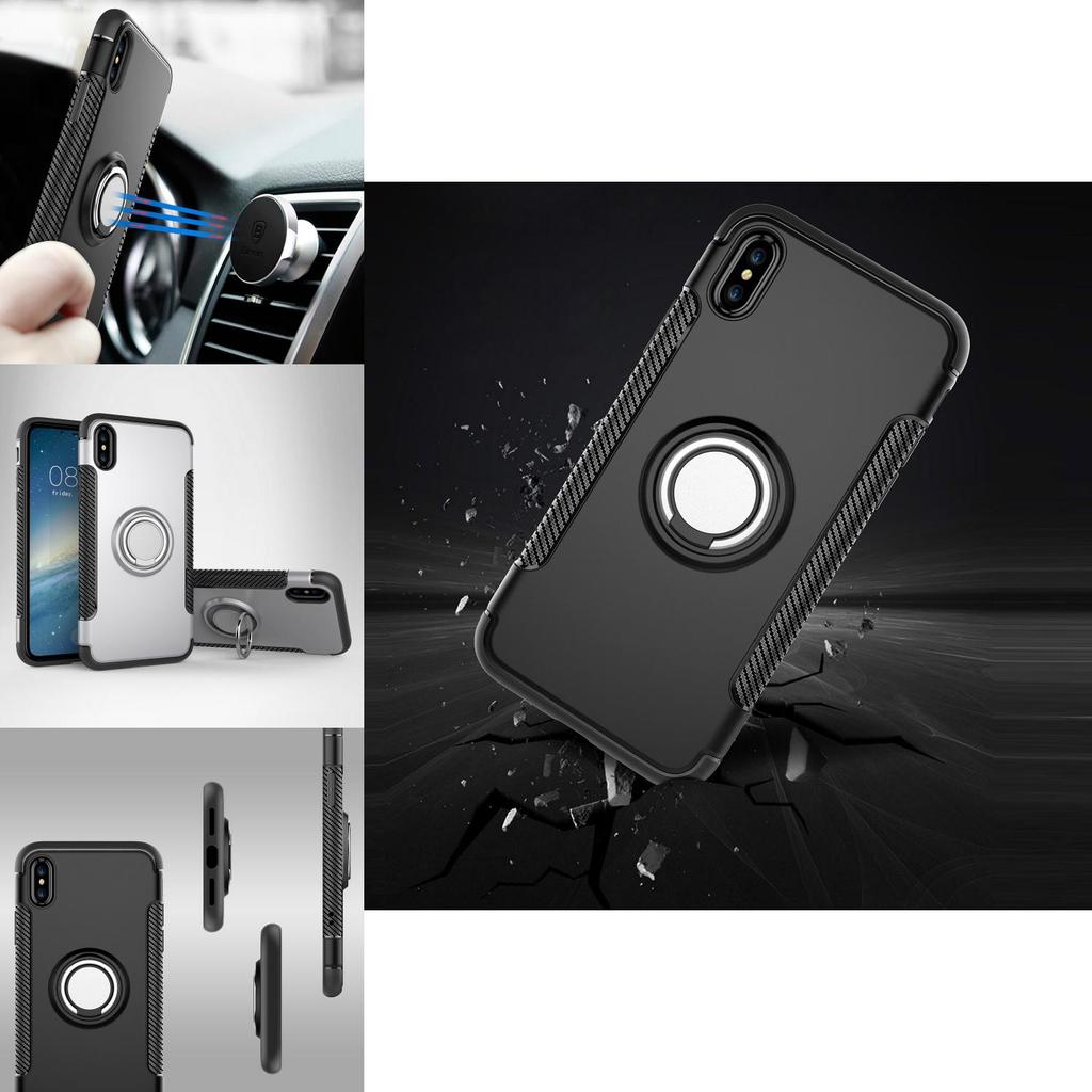 Hybrid Armor Hard Protective Case Rugged Shockproof Ring Holder Cover Kickstand