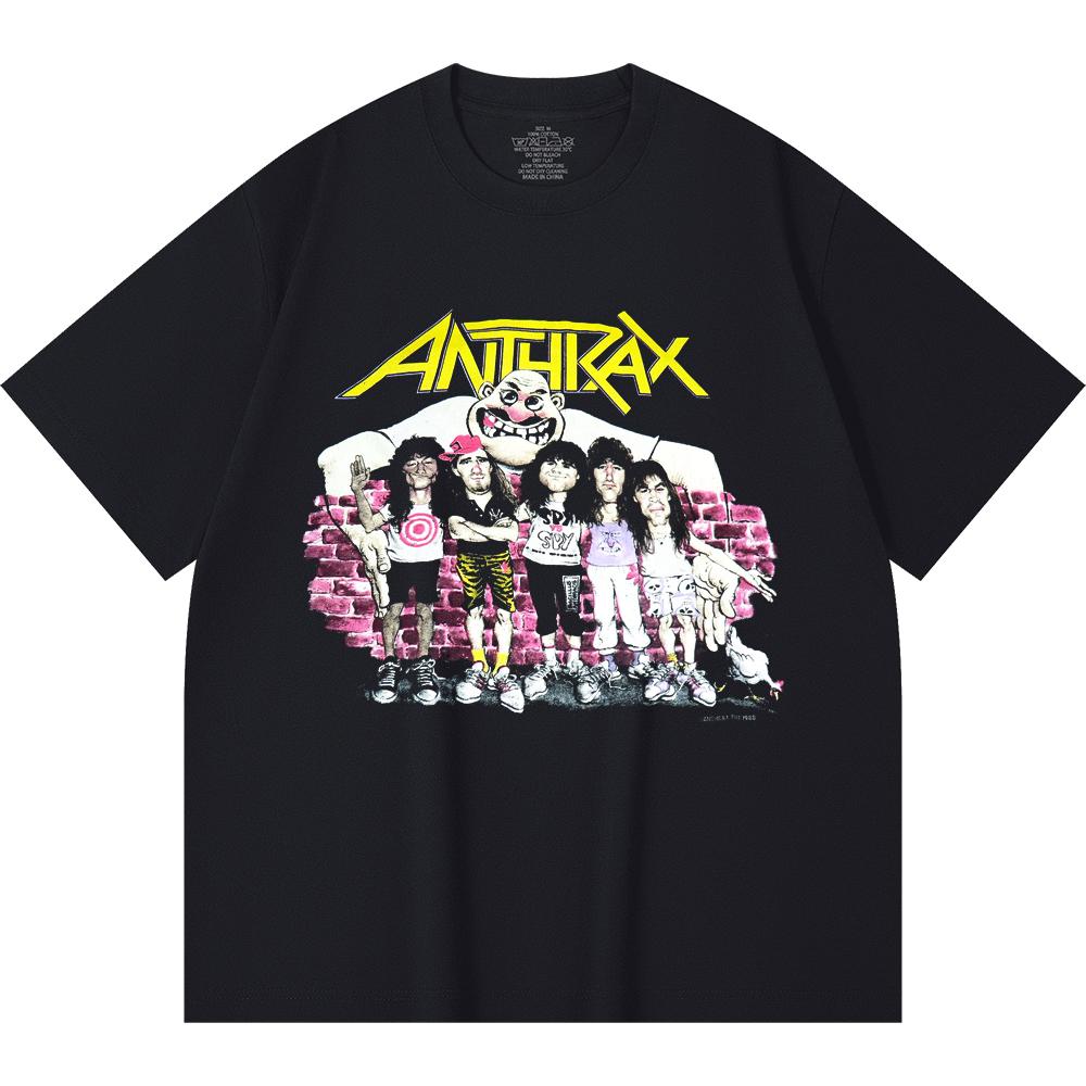 T-shirt Heavy Metal 230 g/m² 100% Bawełna Z Nadrukiem Zespołu Rockowego Popularnej Muzyki Unisex Ciężki Bawełniany T-shirt