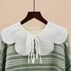Women White Lapel Fake Collar Shawl Decorative Chocker Necklace Women Detachable False Collar Doll Ladies Half Shirt Collars