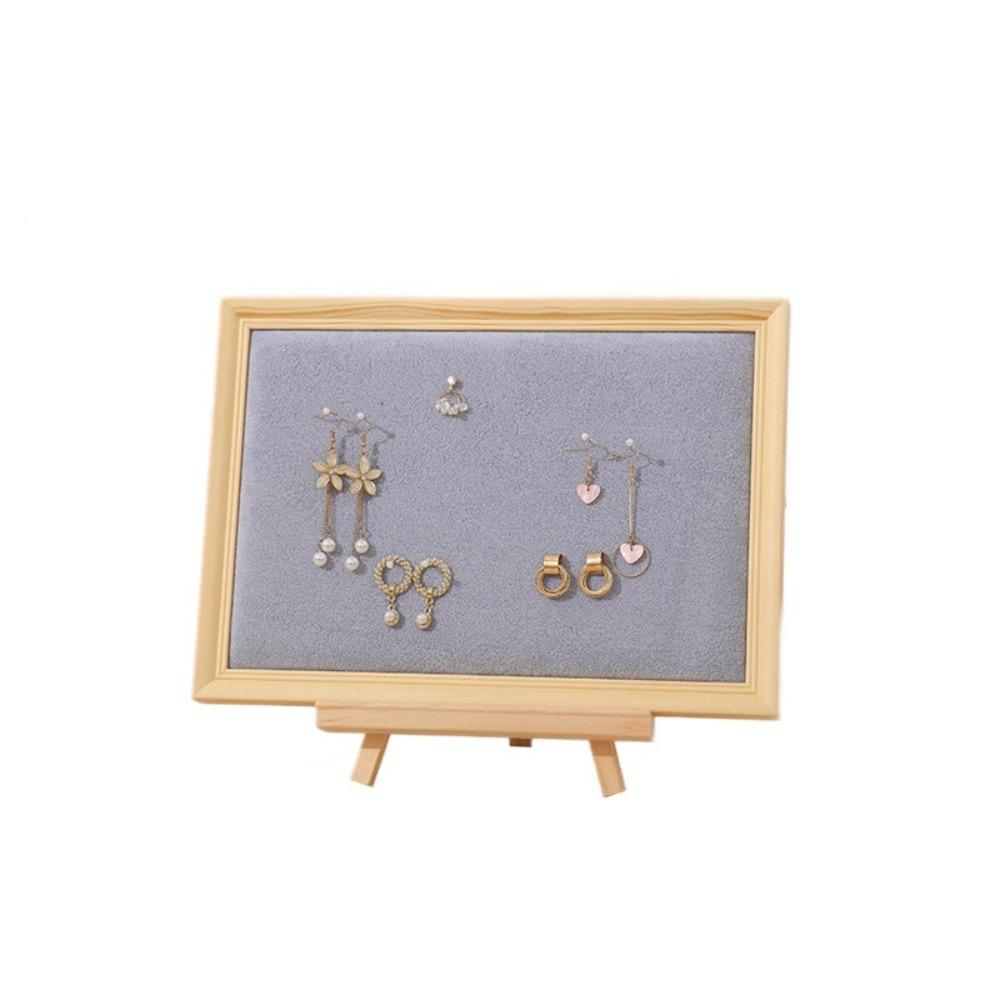 

Exquisite Earrings Display Rack Large Capacity Ring Earring Holder Jewelry Storage Box L серый