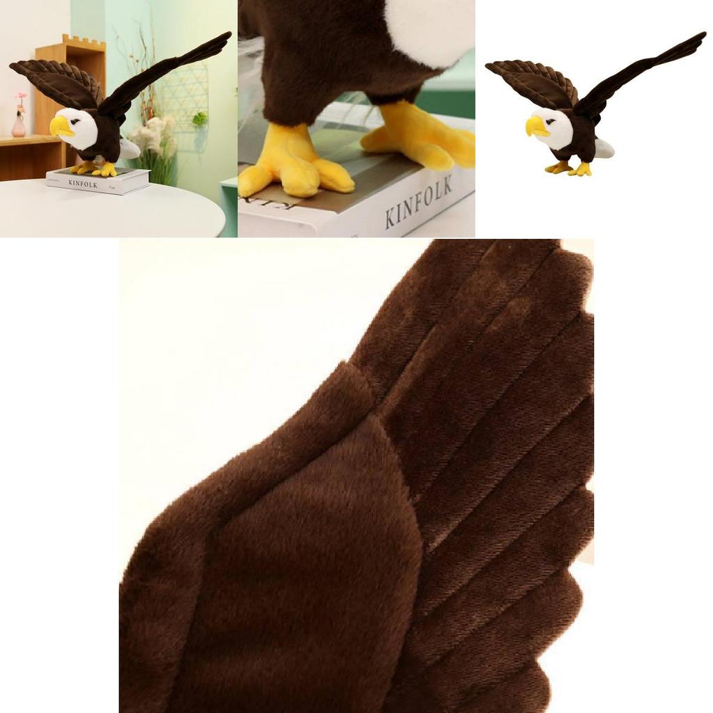 High Quality Plush White Headed Eagle Toy Soft Stuffed Animal For Home Decor And Kids Comforting Doll