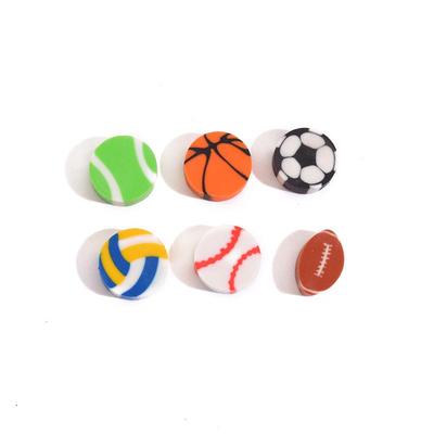 Kreatives Sport-Radiergummi-Set: 6 Stile von Cartoon-Fußball- & Basketball-Radiergummis für Kinder-Schreibwaren & Belohnungen