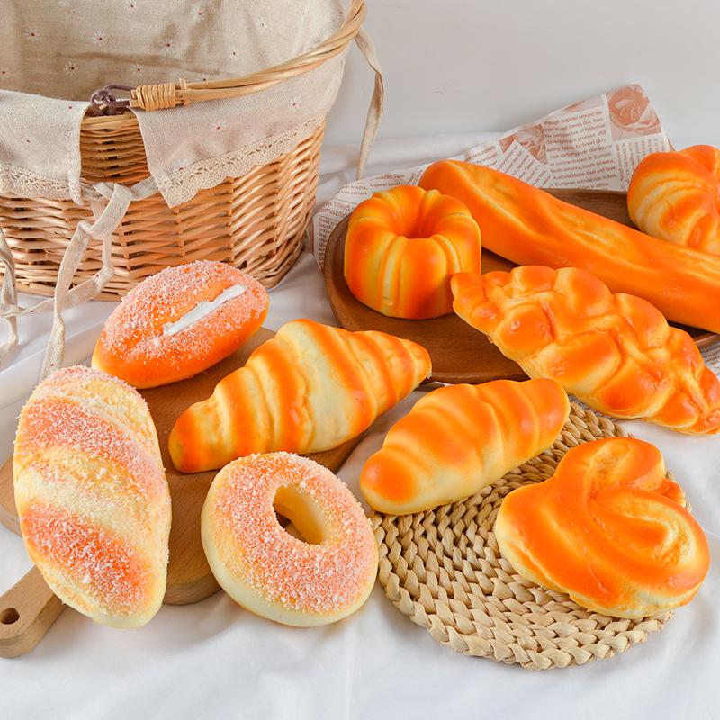 French Bread Cake Donut Baguette Soft Food Model for Baking Photography Props