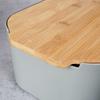 BREAD BOX WITH BAMBOO BOARD GREY 259302