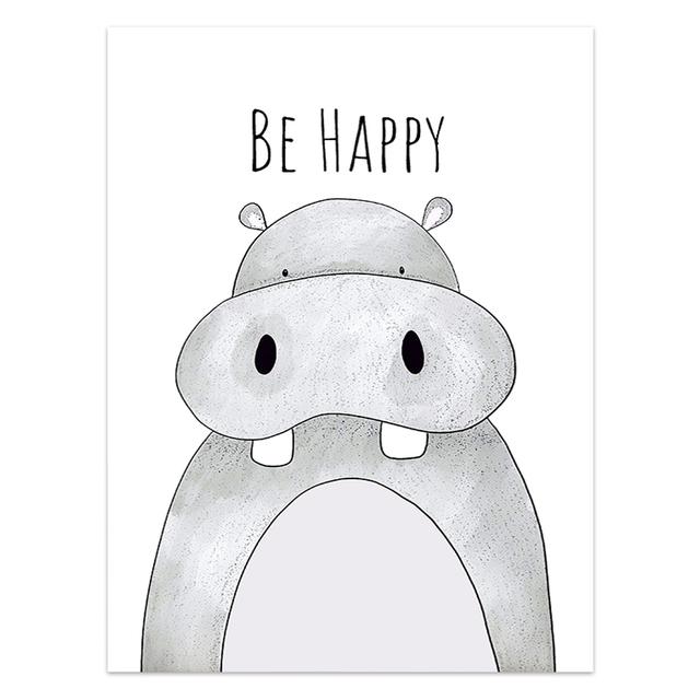 

Детские украшения с животными, настенный художественный постер, лев, динозавр, зебра, холст, картины, листы, фотографии для декора детской комнаты, мультяшный принт 21cm×30cm NoFrame