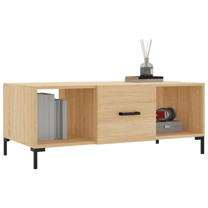 VidaXL Coffee Table Sonoma Oak 102x50x40 Cm Engineered Wood 829303