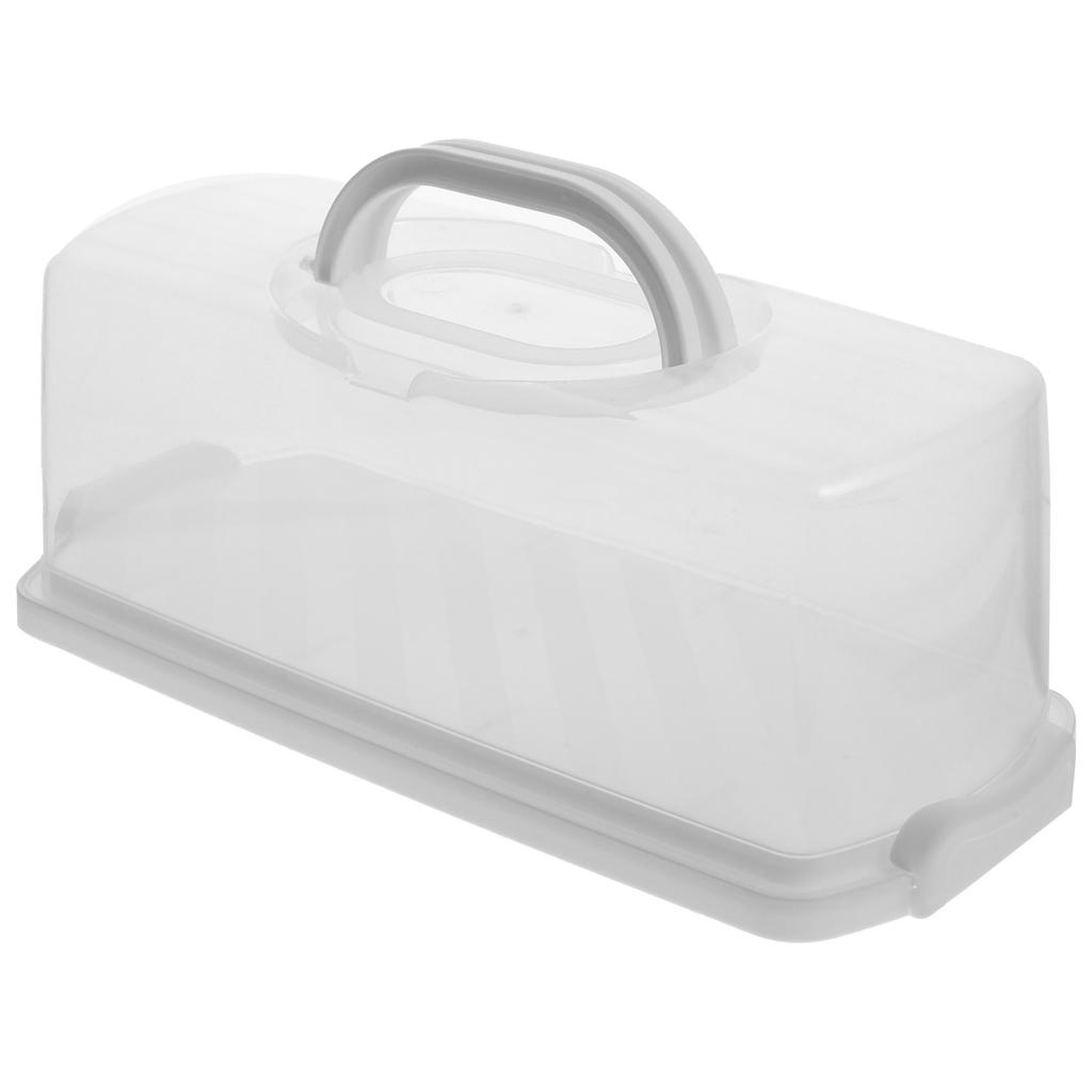 Portable Bread Storage Container Airtight Cake Container Reusable PP Material Loaf Bread Storage Box Snack
