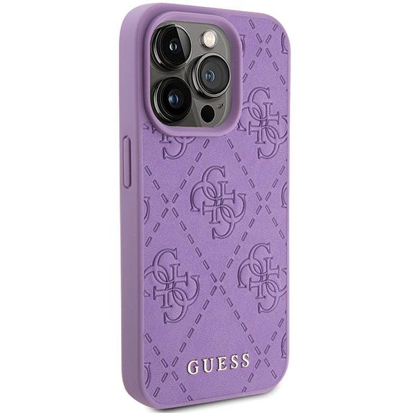 Guess Guhcp15Xp4Epmu Iphone 15 Pro Max 6.7 Fioletowy/Light Purple Hardcase Leather 4G Stamped