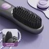 Cordless Hair Straightener Brush with 3 Temperature Settings Portable Mini Hair Comb LED Display USB Rechargeable Fast Heating Electric Hot Brush
