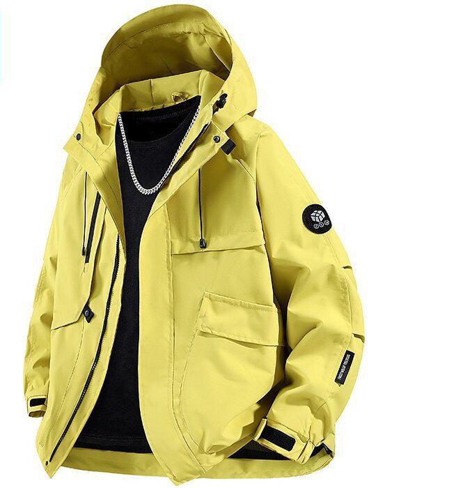 Men's Trendy Hooded Windproof Waterproof Jacket - Autumn/Winter Mountain Style Outerwear