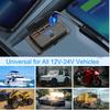 4-Port USB Fast Charger Panel 12V-24V PD QC3.0 Socket for Car RV Boat 77x45mm
