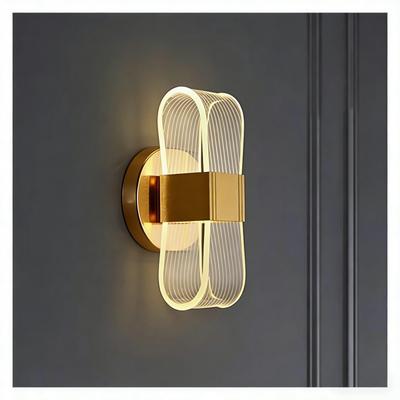 Boho Acrylic Wall Lamp Simple LED Three-Color Adjustable Wall Light Living Room Background Wall Sconces for Corridor Bathroom