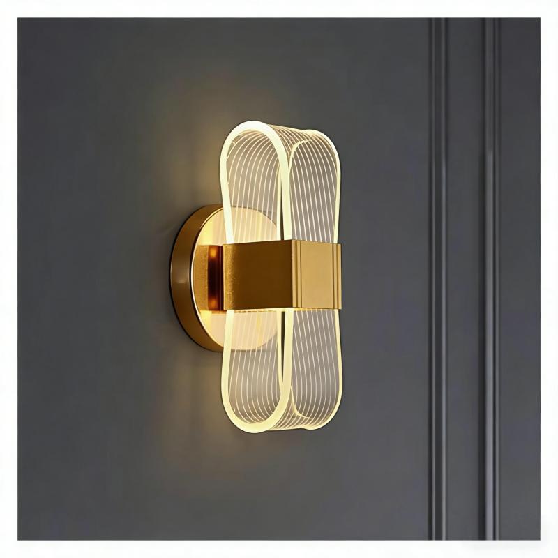 

Boho Acrylic Wall Lamp Simple LED Three-Color Adjustable Wall Light Living Room Background Wall Sconces for Corridor Bathroom 3-color light