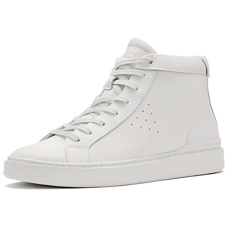 Clarks Leather Comfortable Versatile Durable High-Top Sneakers Men Sneakers White 261807437