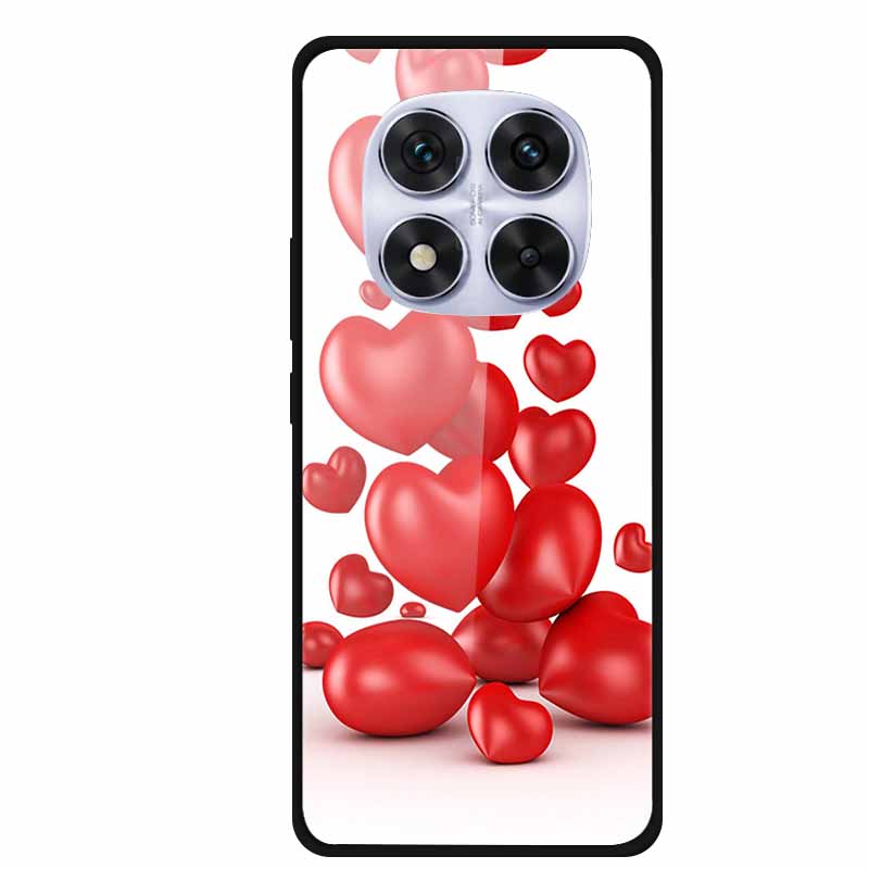 Tempered Glass Case For Redmi Note 14 Pro Coque 14Pro Flowers Phone Cases For Xiaomi Redmi Note14 Pro Hard Back Cover Case Funda