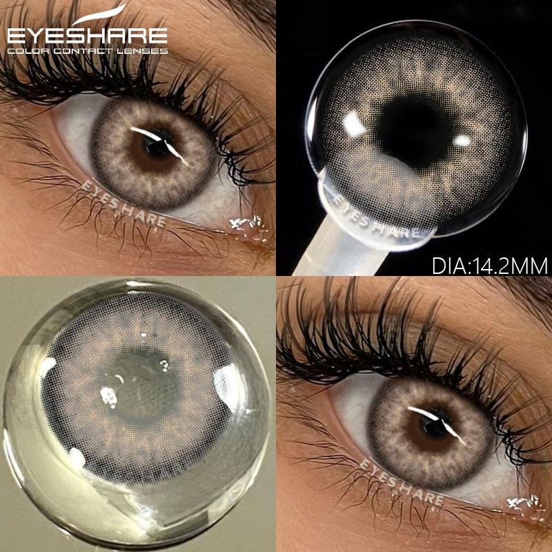 1 Pair Blue Color Contact Lenses Colored Lenses for Eye Beauty Makeup Gray Pupils Lens Yearly Cosmetic Green Contacts