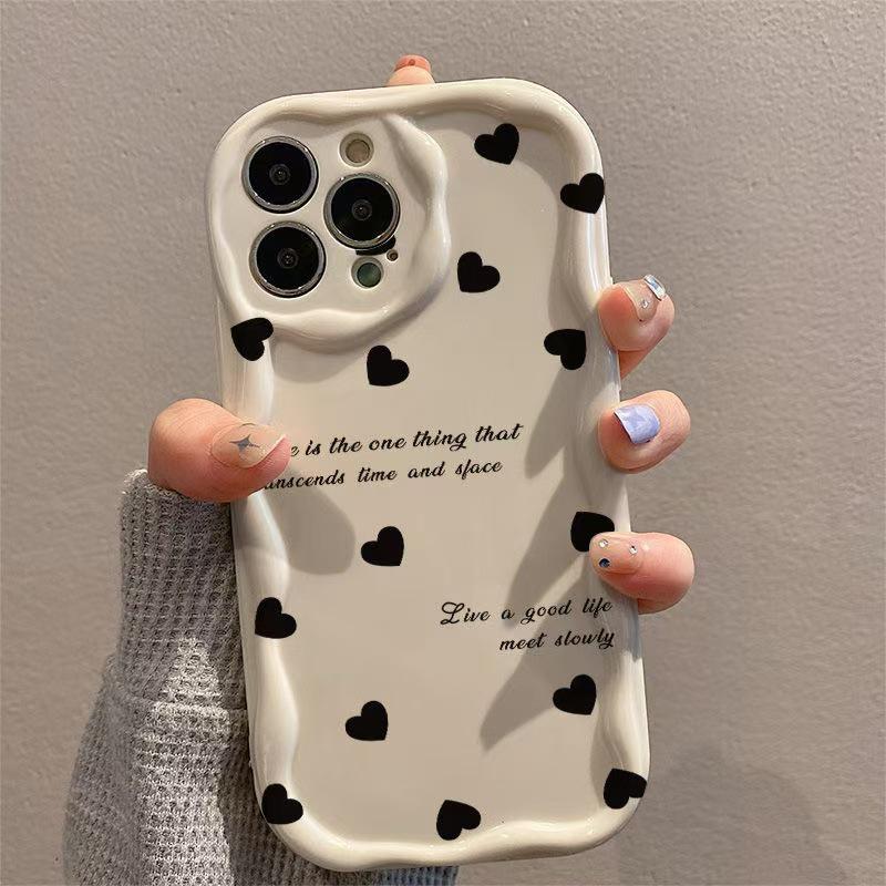 Englische Liebe Herz iPhone Hülle für 14, 15 Pro, 16 Pro Max, & 17 Air